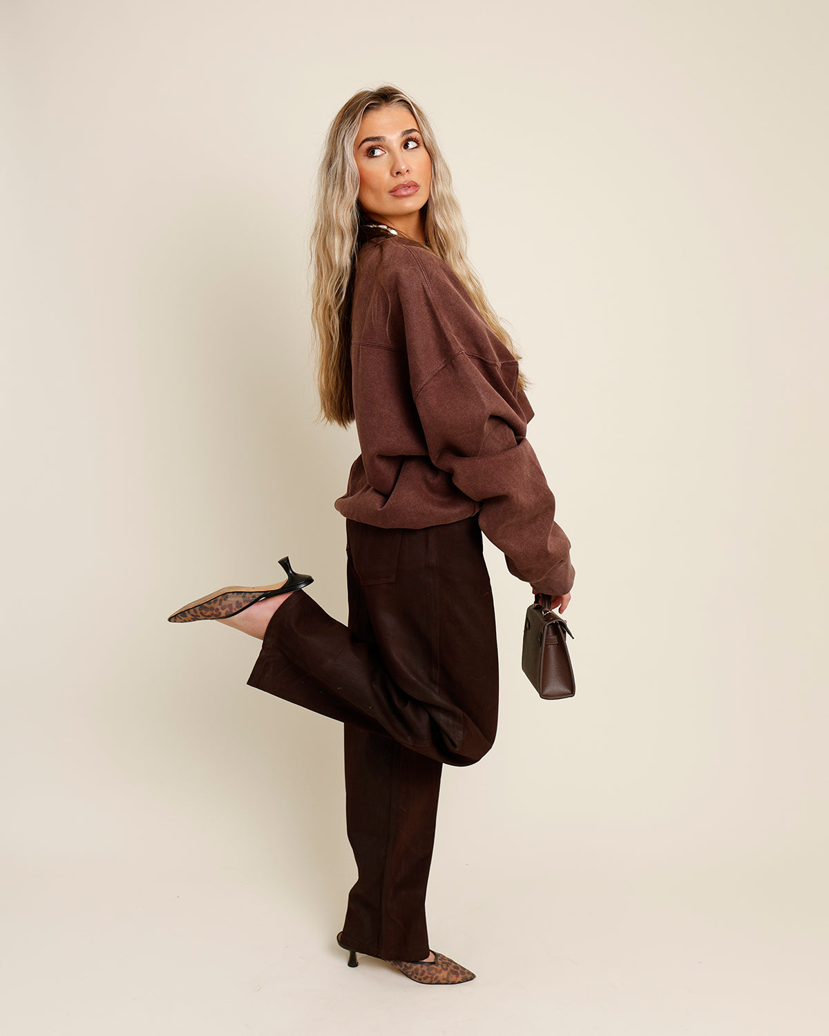 LINE + DOT CHELSEA PANT IN BORDEAUX