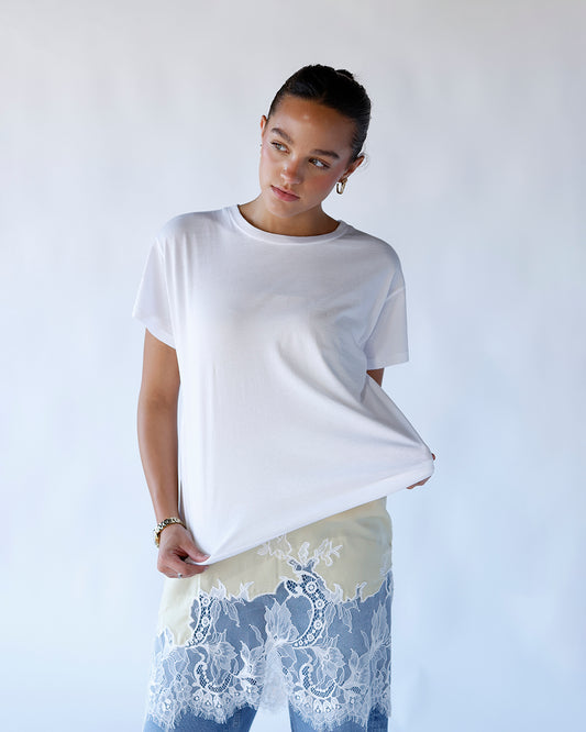 DAYDREAMER SOLID SOLO TEE X BLEACH WHITE