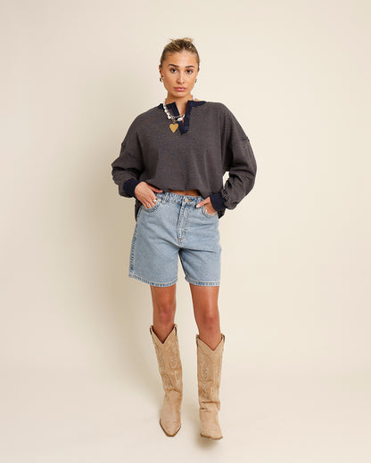 ROWAN STRIPED TOP