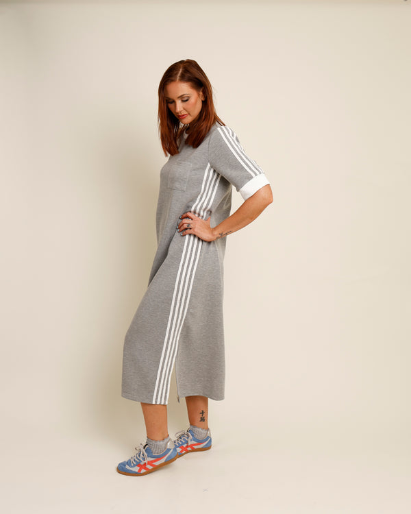 VARSITY TRACK DRESS X GRAY