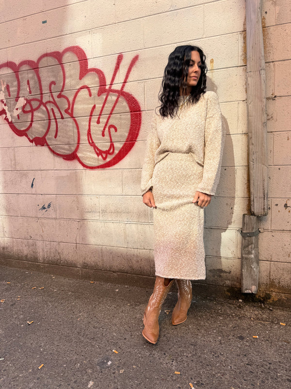 MUSE BOUCLE SWEATER SKIRT