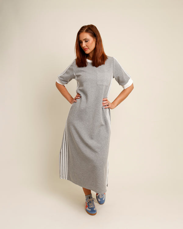 VARSITY TRACK DRESS X GRAY