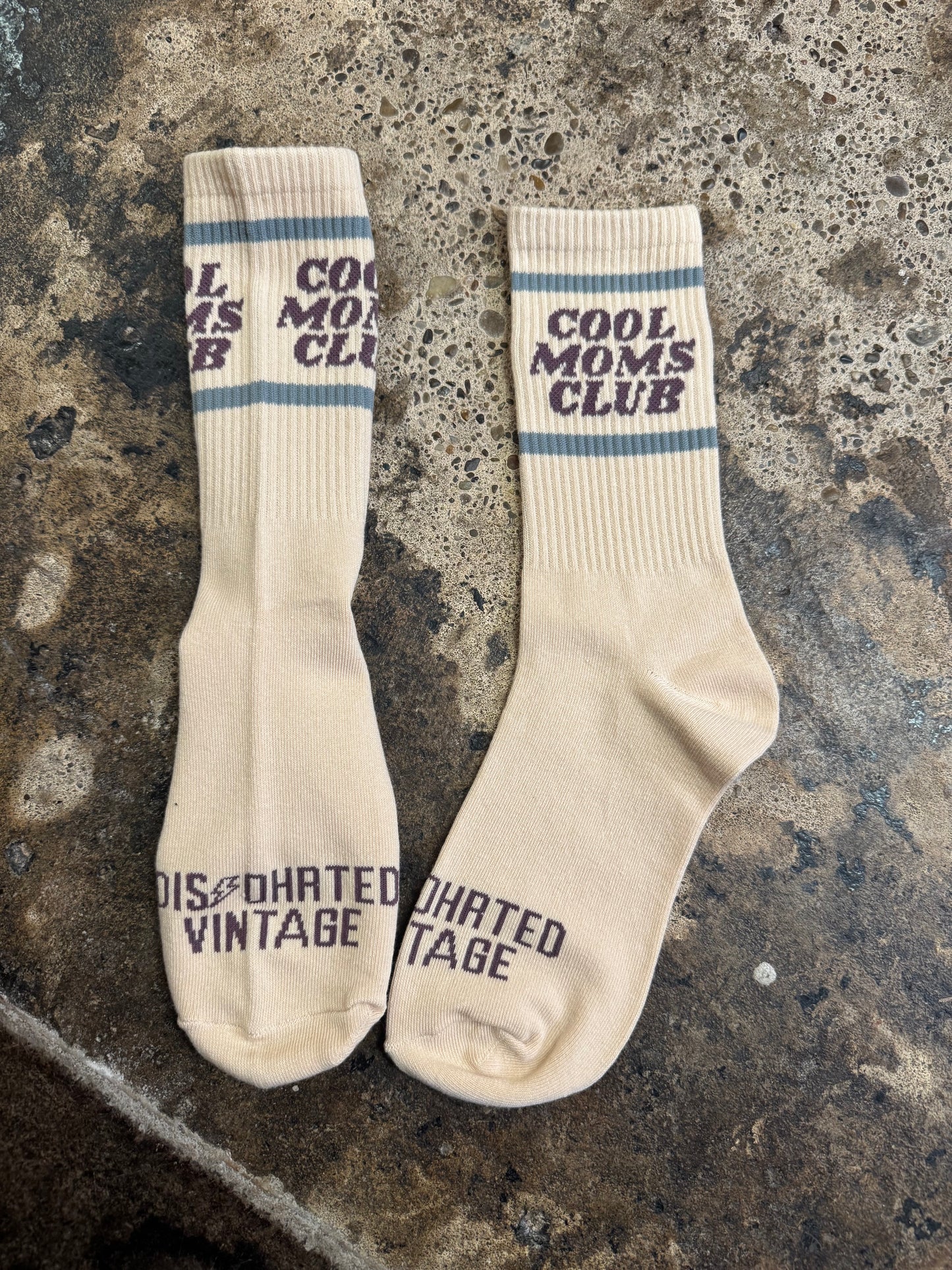 VINTAGE COOL MOMS CLUB CREW SOCKS