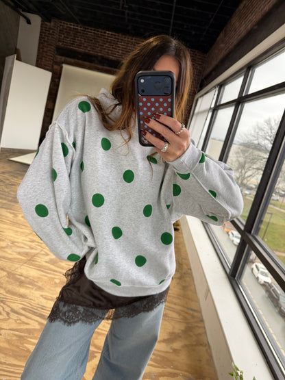REVERSIBLE LUCKY MOCK NECK SWEATSHIRT