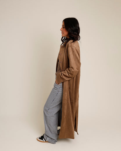 LIONESS OASIS SUEDE FULL LENGTH COAT