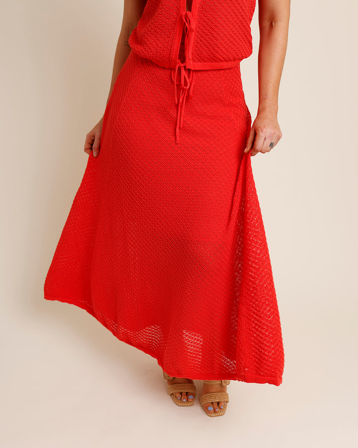 FRNCH AFFOUE MESH MAXI SKIRT