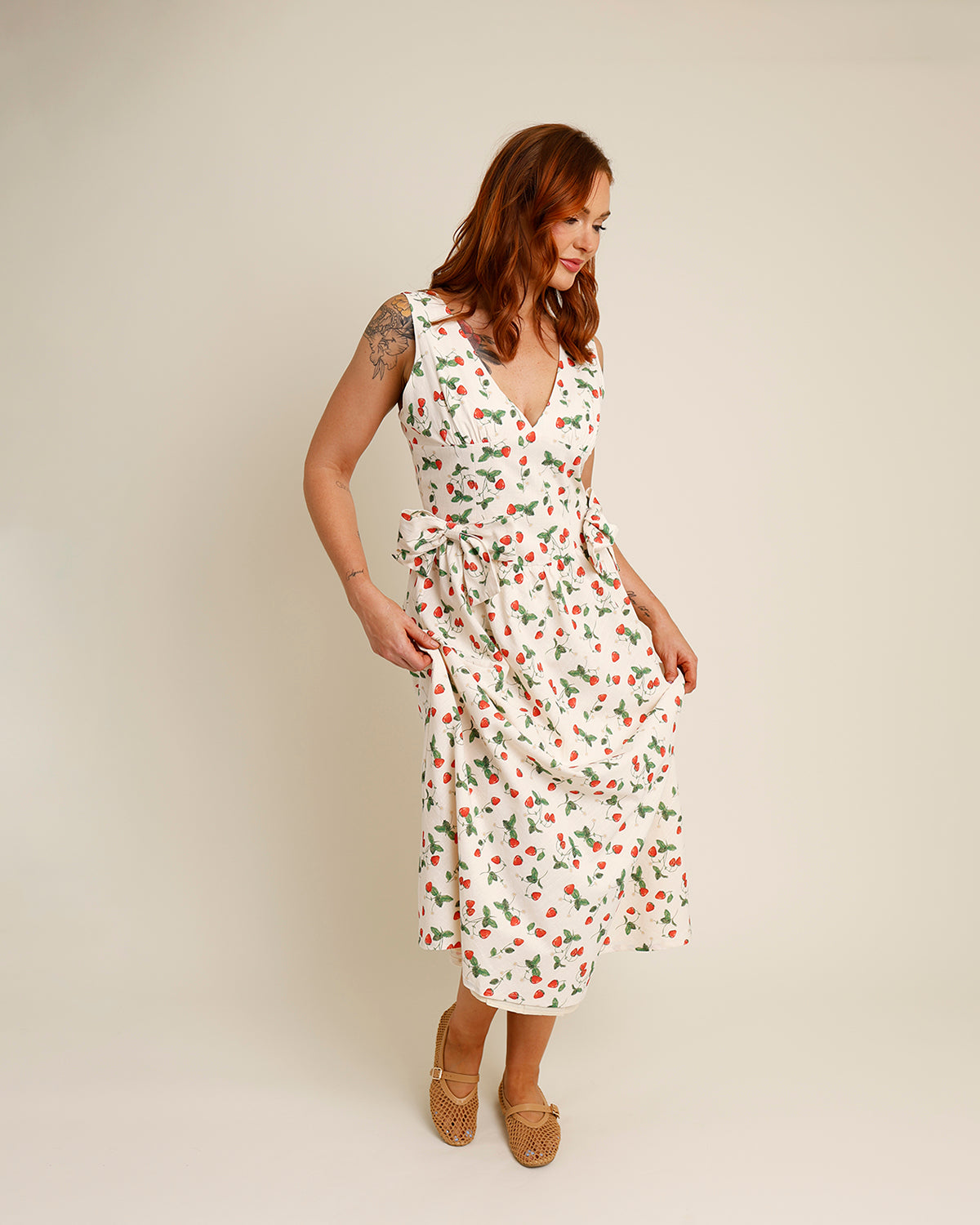SWEET PICKINS STRAWBERRY MIDI DRESS