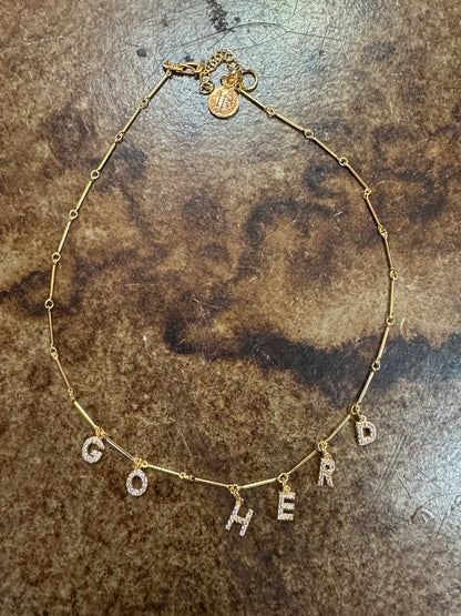 GO HERD NECKLACE X RHINESTONE