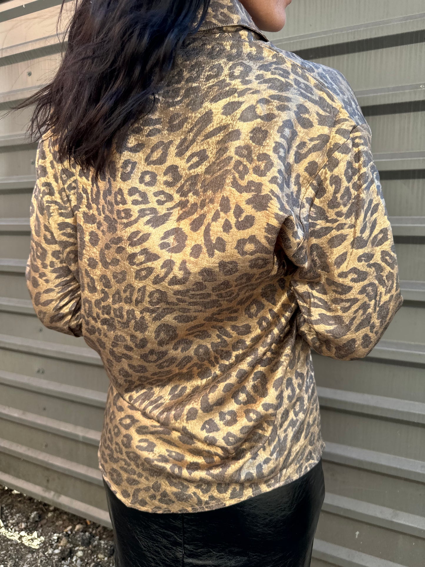 JANICE LEOPARD BUTTON DOWN