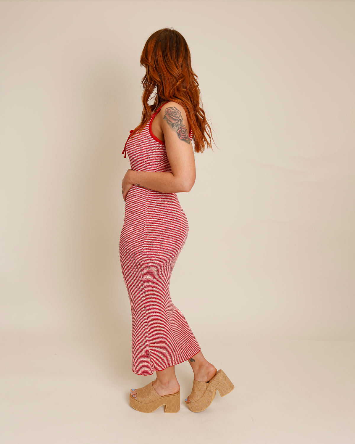 STACIE KNIT MIDI DRESS