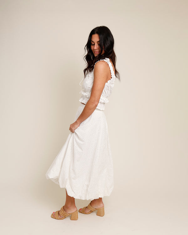ASTR THE LABEL KISSEL EYELET TOP
