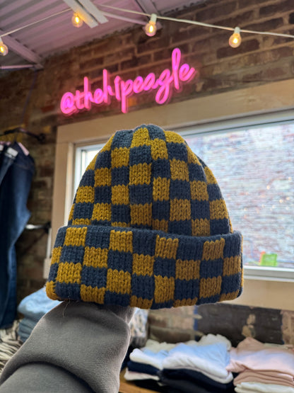 CHECKERED BEANIES