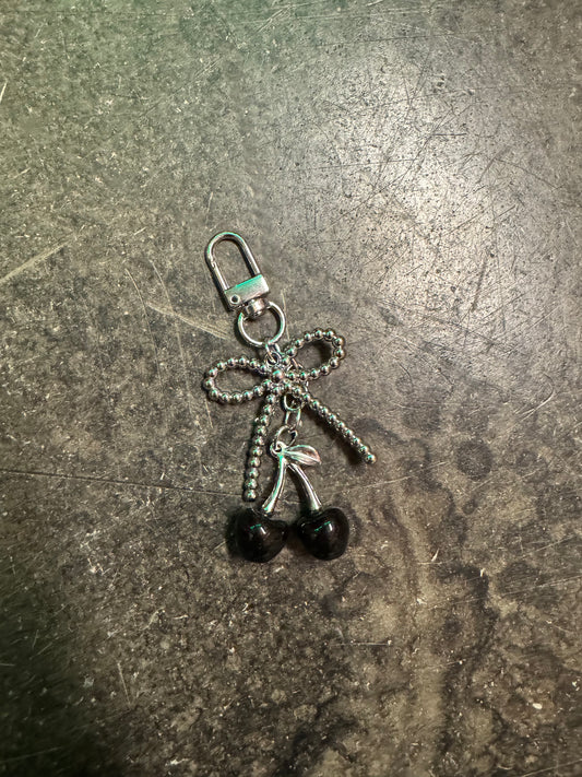 CHERRY ON TOP BAG CHARM X BLACK