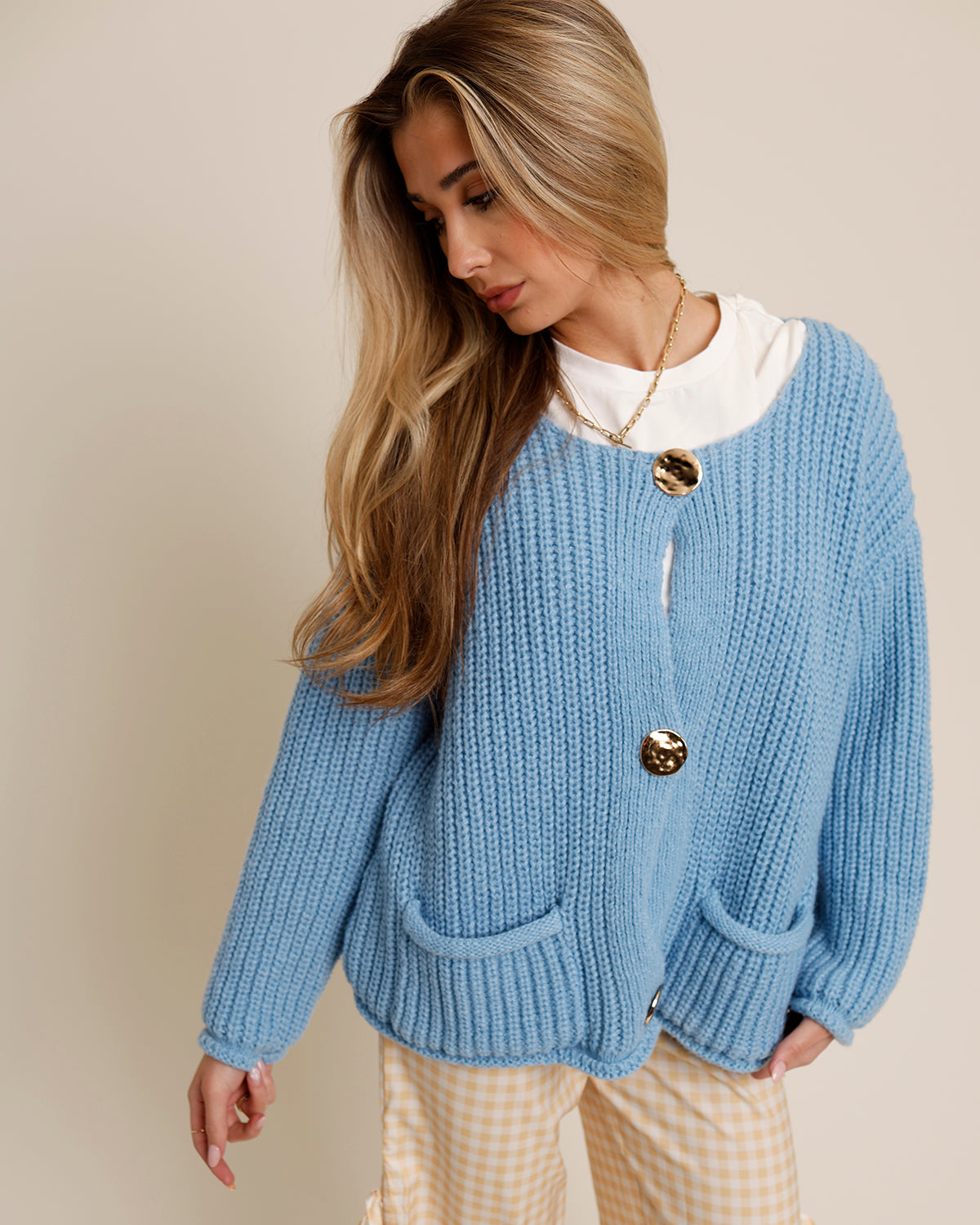 BEYOND THE AZURE BLUE CARDIGAN