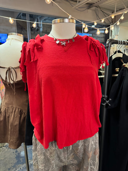 BLEACHER BABE X RIVALRY FRINGE TOP