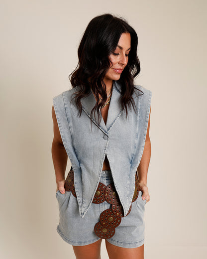 VENICE DENIM ROMPER