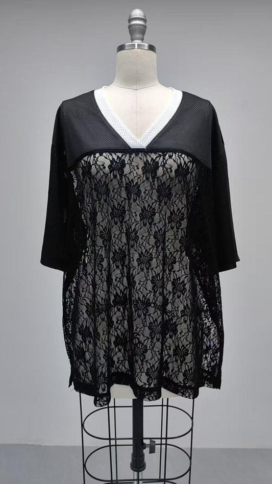 black lace gameday jersey