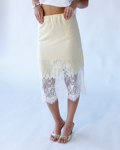 EVIE SLIP SKIRT X YELLOW