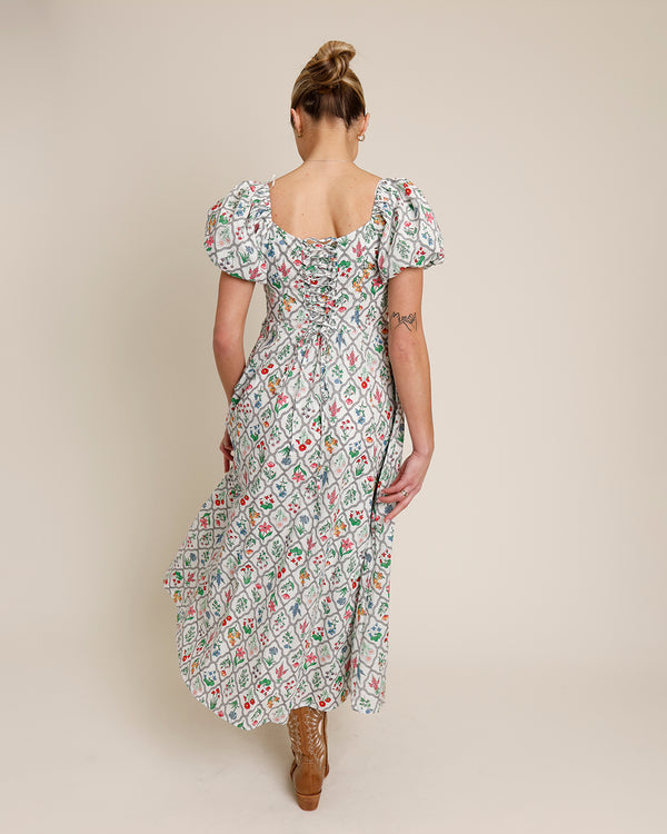 WILDFLOWER BASQUE WAIST DRESS