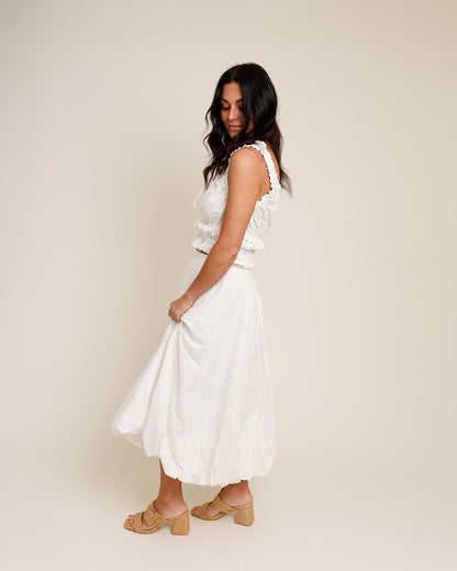 ASTR THE LABEL KISSEL EYELET MAXI SKIRT