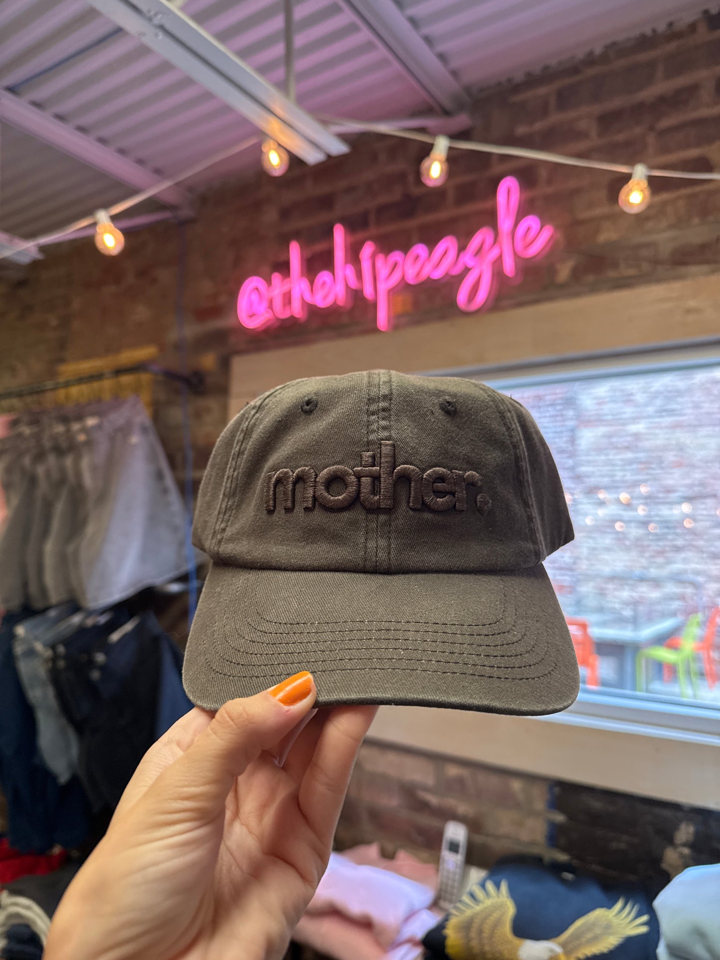 MOTHER. EMBROIDERED HAT