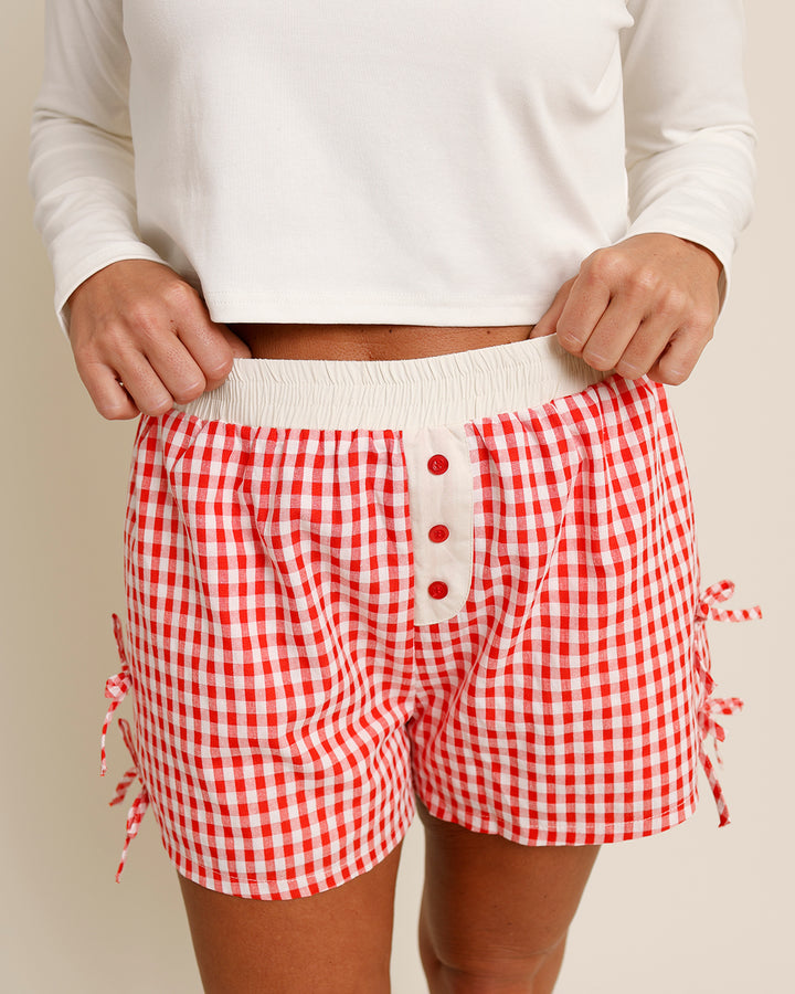 ANOTHER DAY IN PARADISE BOXER SHORTS X RED GINGHAM