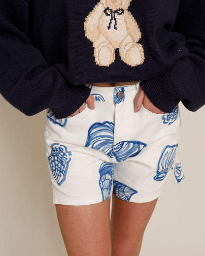 ST. PETE SHELL DENIM SHORTS
