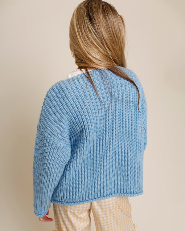 BEYOND THE AZURE BLUE CARDIGAN