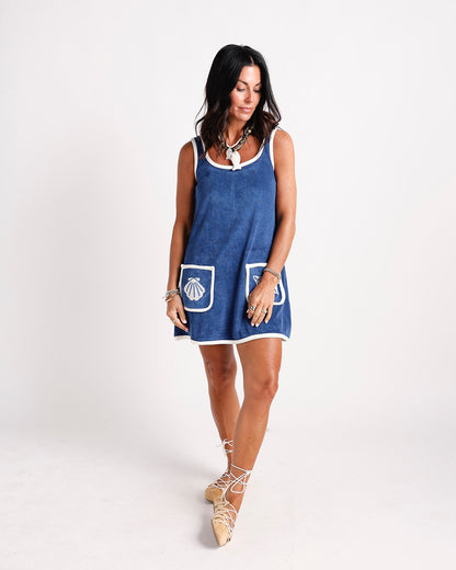 SALTWATER TERRYCLOTH MINI DRESS