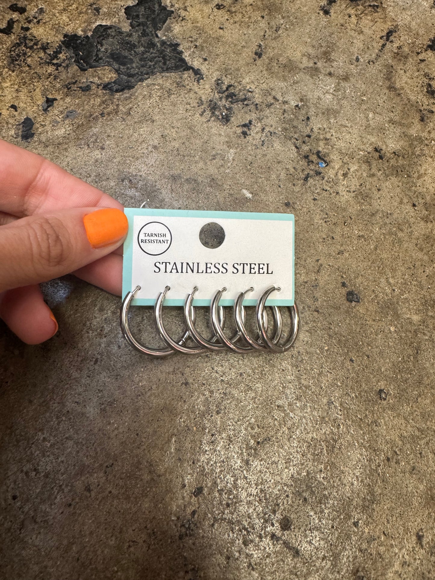 SILVER HOUR HOOP EARRINGS SET