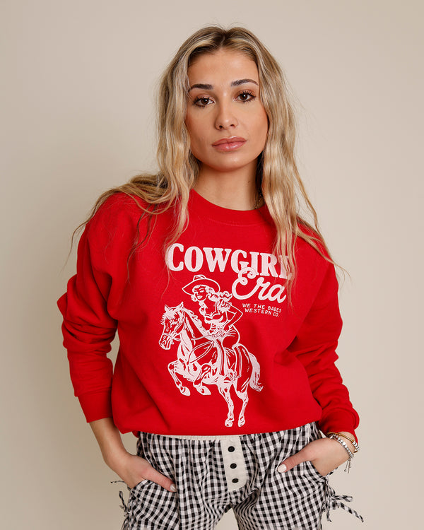 COWGIRL ERA GRAPHIC CREWNECK SWEATSHIRT