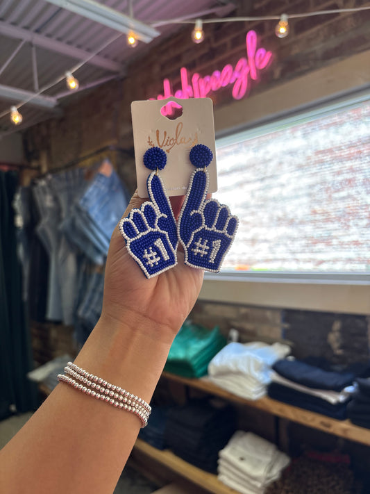UK #1 FAN EARRINGS