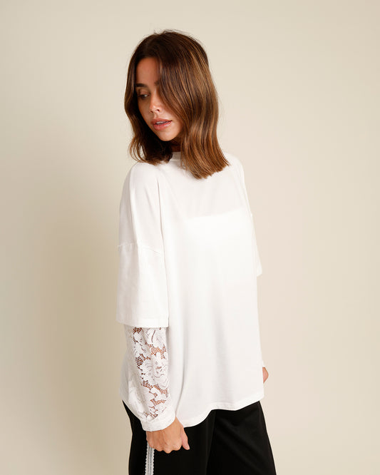LACE ABOUT IT TEE