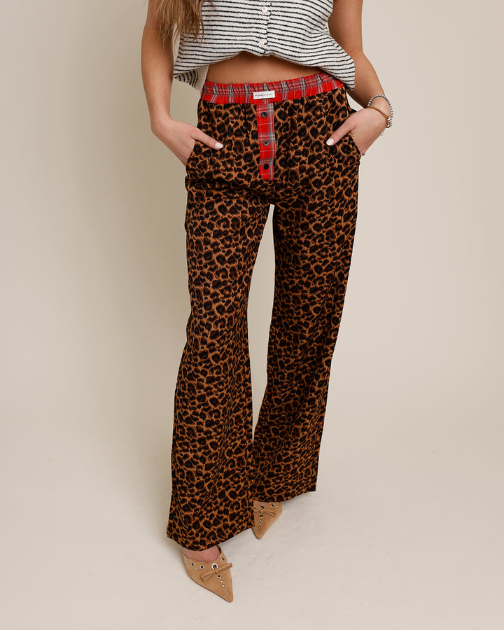 THIS KISS LEOPARD BOXER PANTS