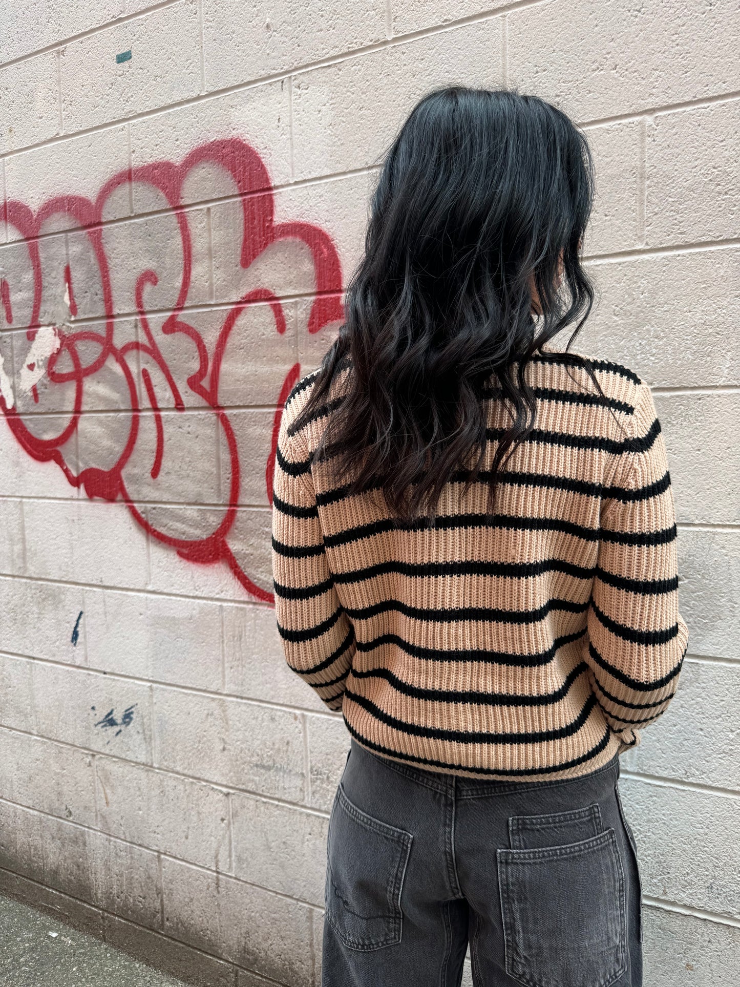 LUCKY STRIPE CARDIGAN SWEATER