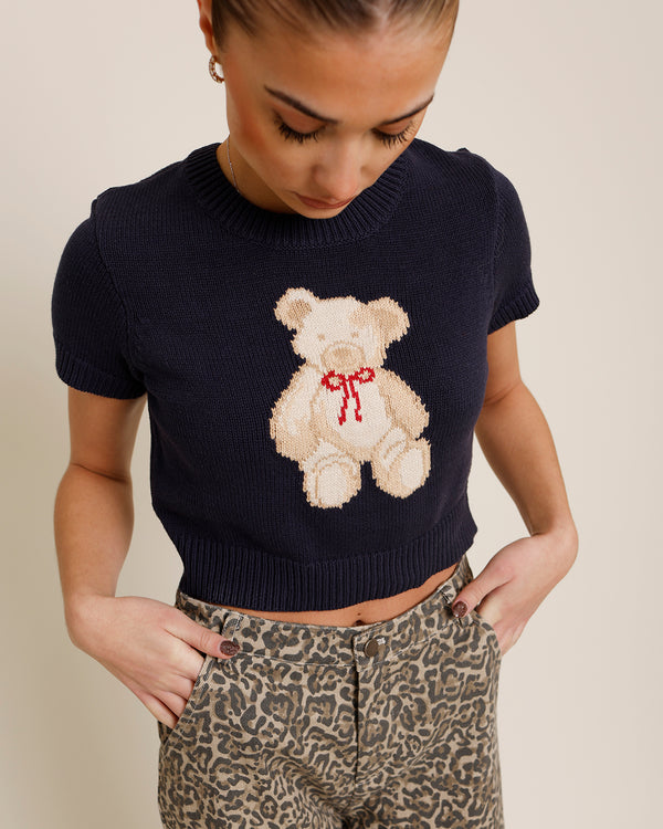 TEDDY BEAR SHORT SLEEVE SWEATER