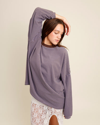 ALWAYS PULLING FOR IT LONG SLEEVE TEE X PURPLE