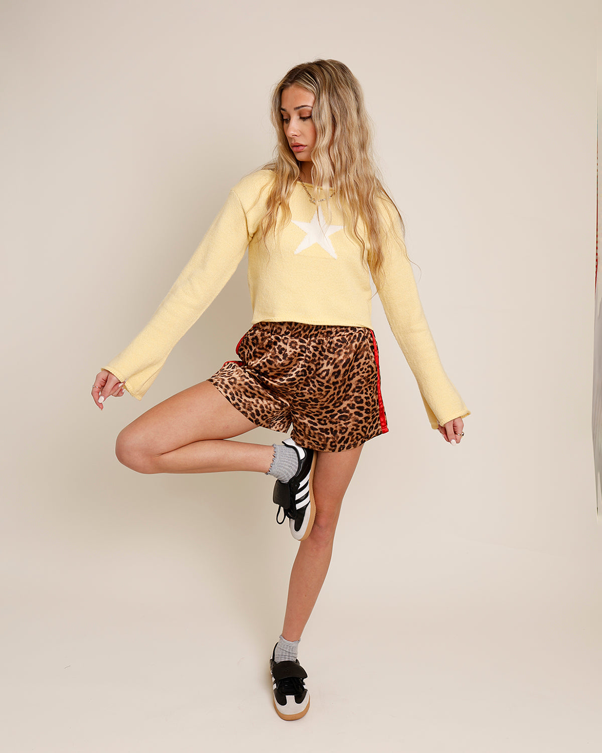 HOT TO GO LEOPARD SATIN SHORTS