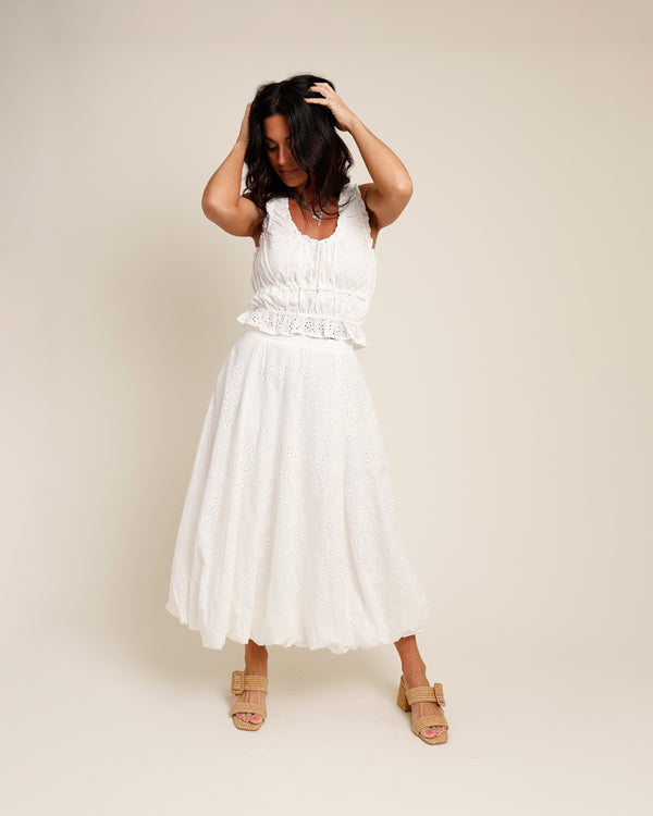 ASTR THE LABEL KISSEL EYELET TOP