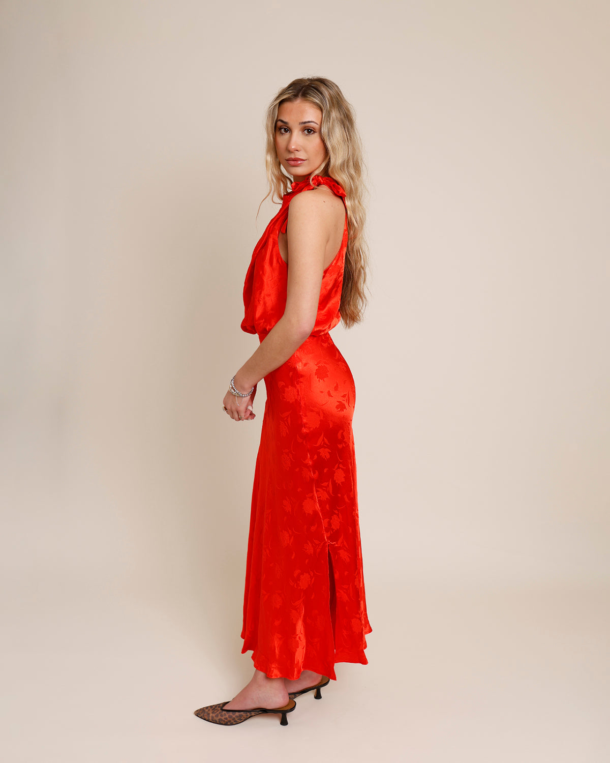 FRNCH ROLLING IN THE DEEP MIDI DRESS