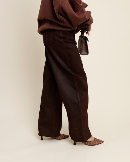 LINE + DOT CHELSEA PANT IN BORDEAUX
