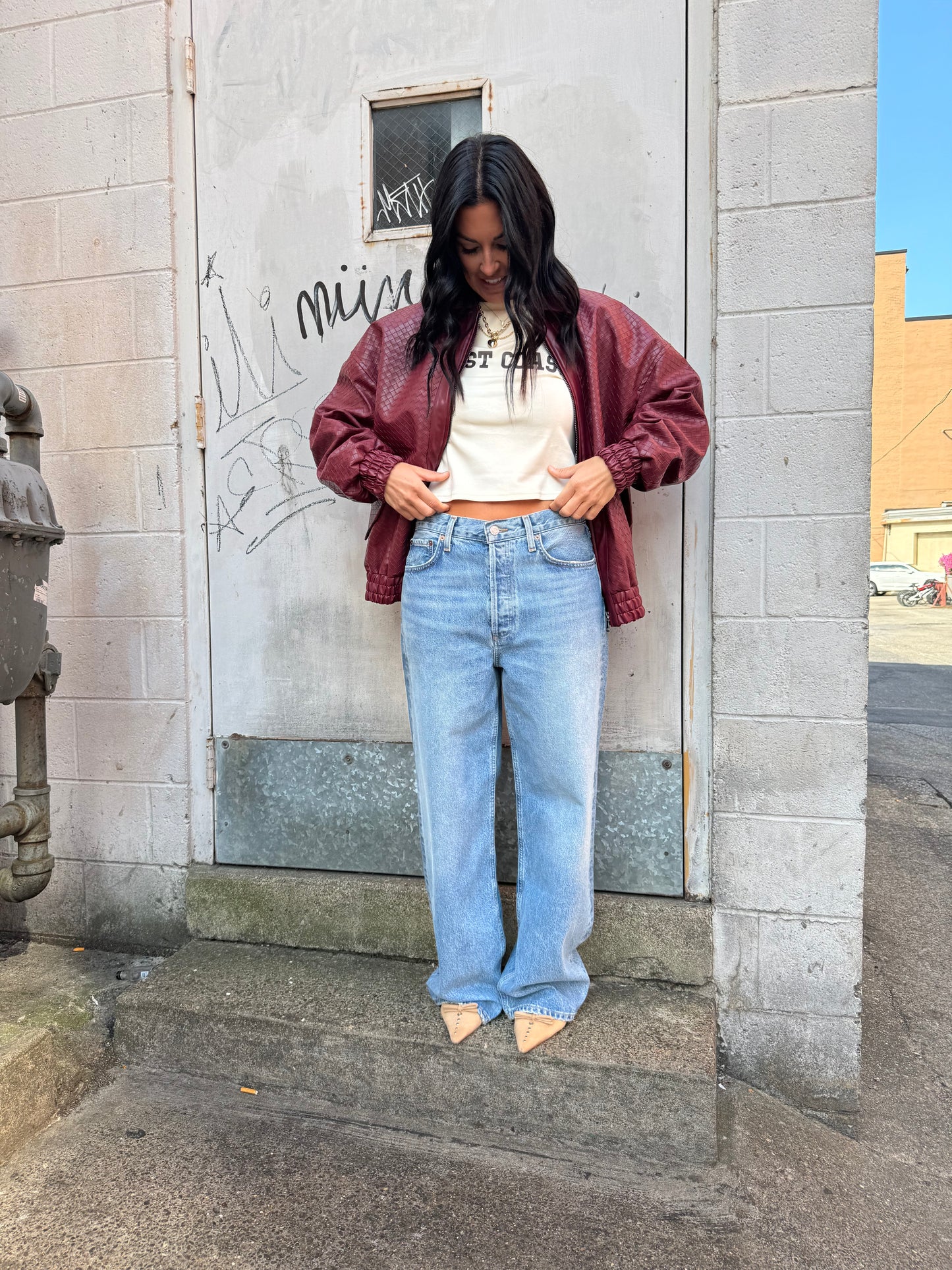 STREETSTYLE BURGANDY BOMBER