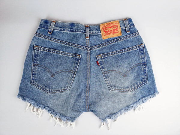 LEVI'S UPCYCLED HIGH RISE DENIM SHORTS