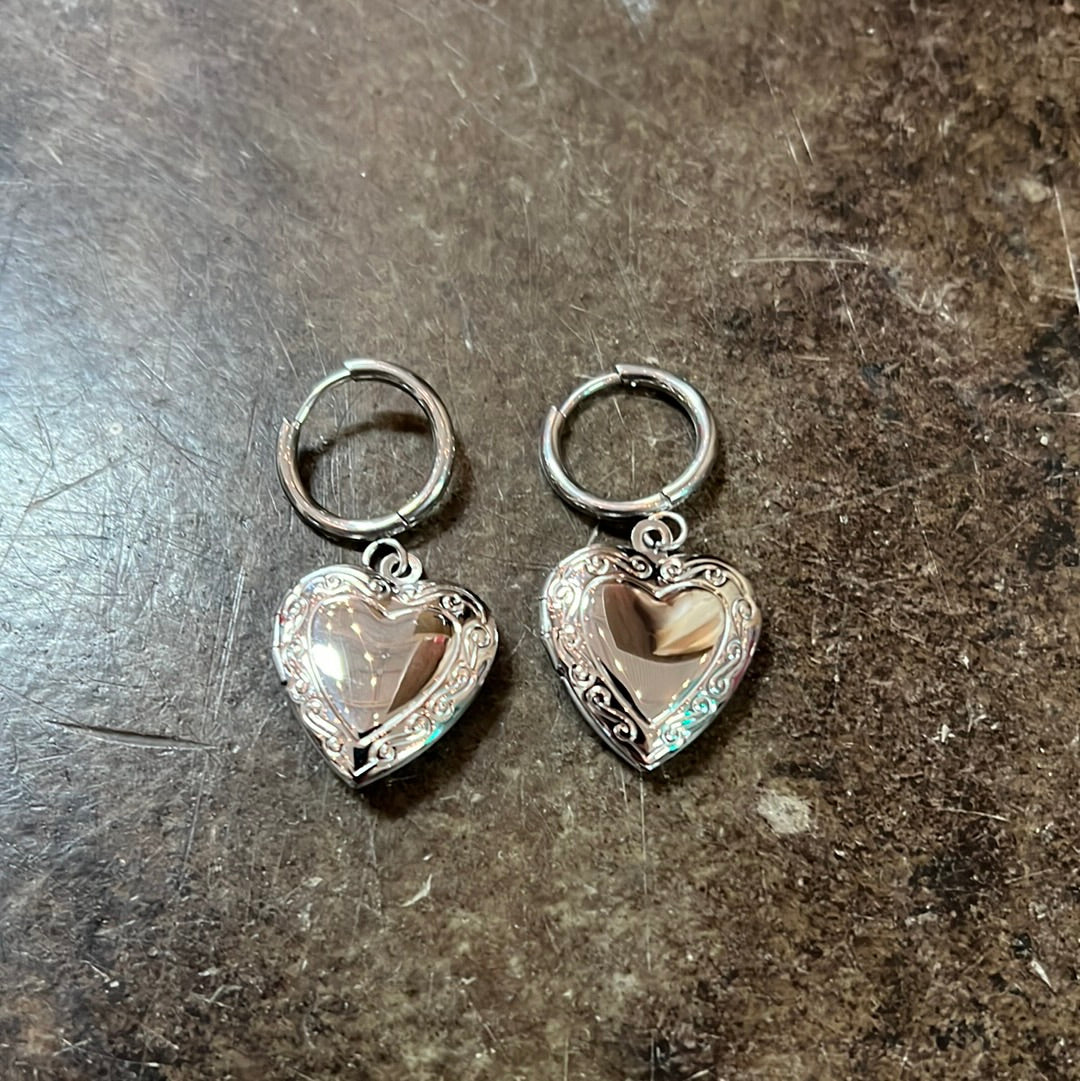 LOVE YOU LOCKET EARRINGS