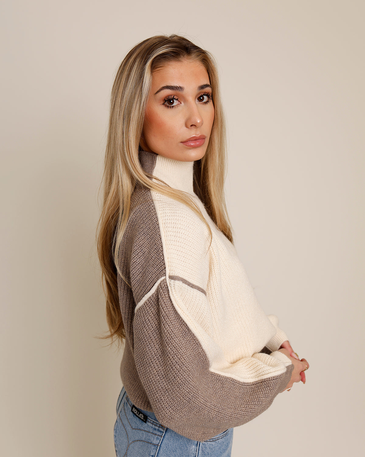 GEMINI MOCK NECK SWEATER