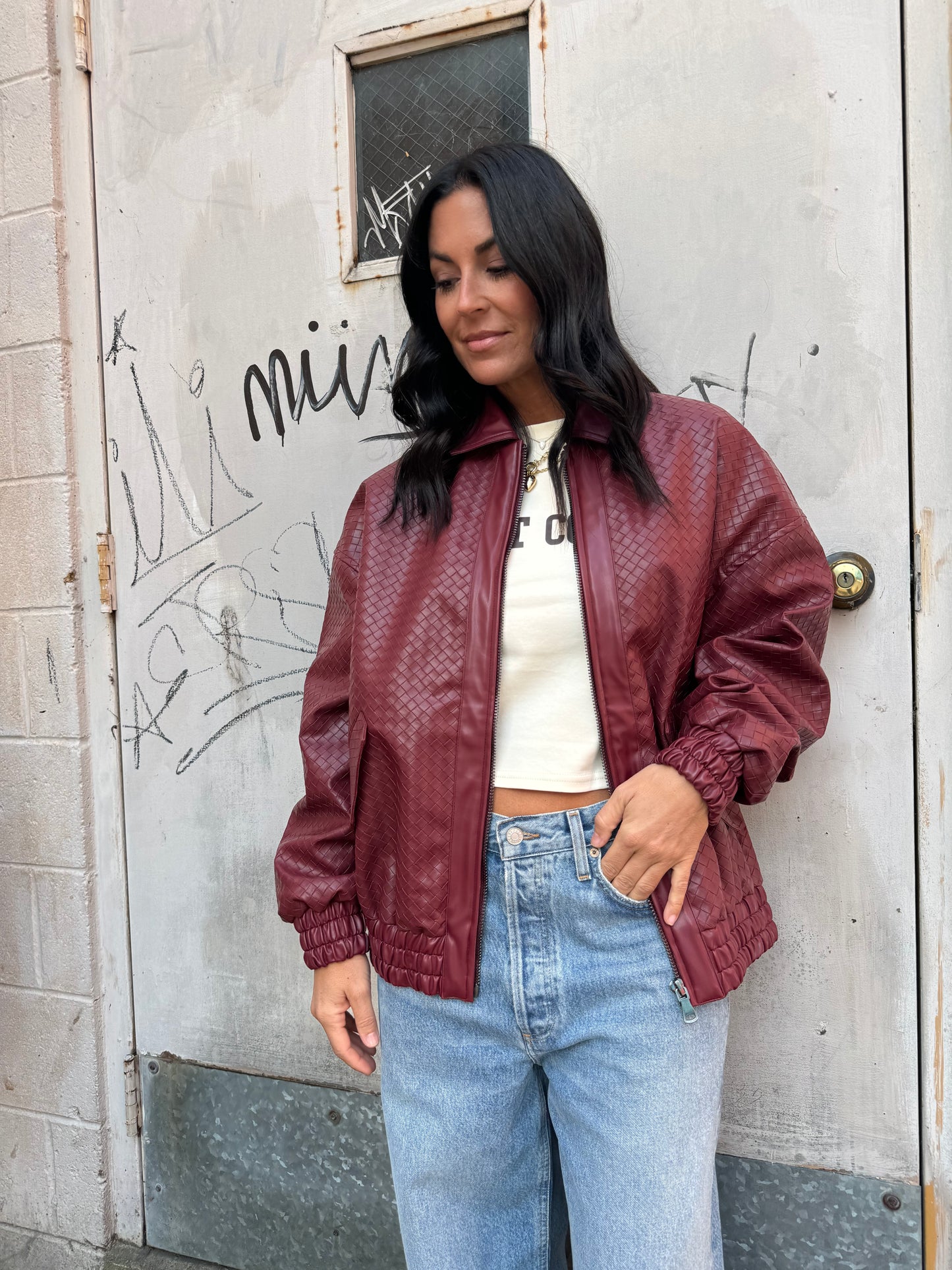 STREETSTYLE BURGANDY BOMBER