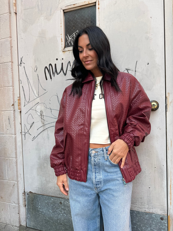 STREETSTYLE BURGANDY BOMBER