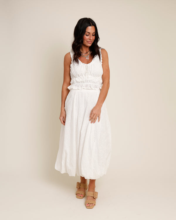 ASTR THE LABEL KISSEL EYELET TOP