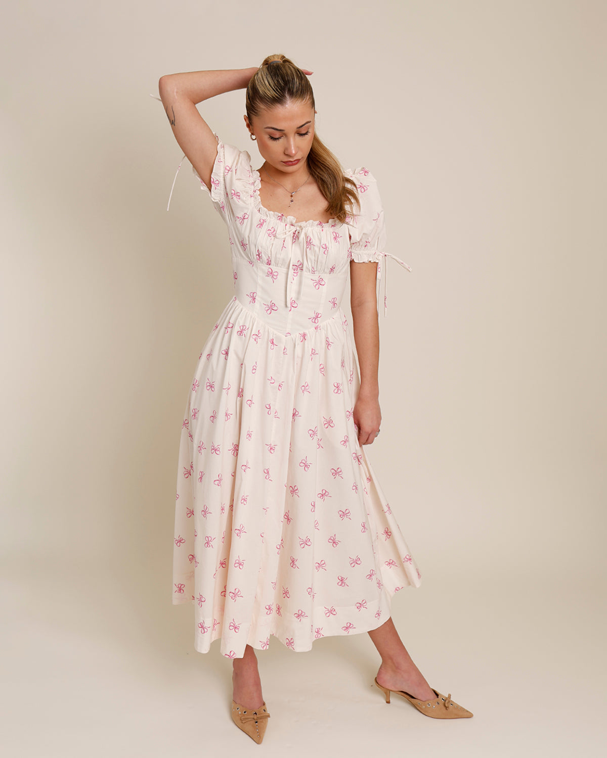 ROSA PINK BOW DRESS