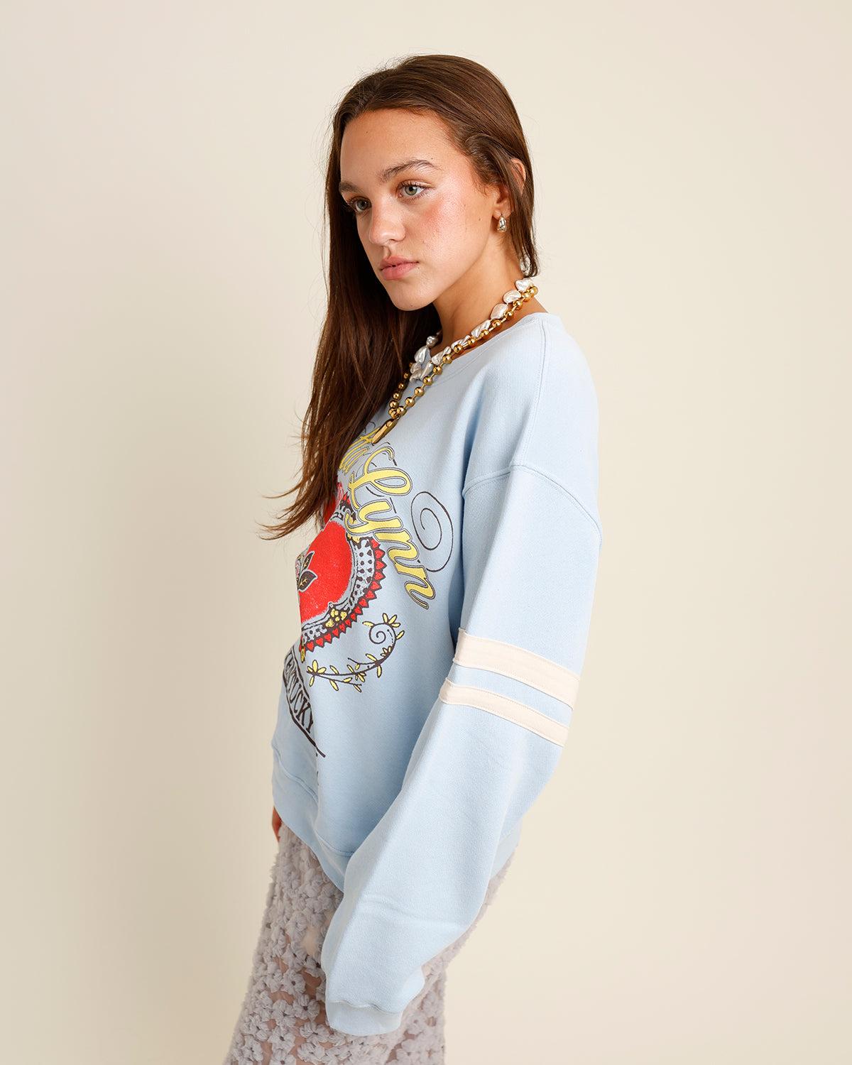 DAYDREAMER LORETTA LYNN BLUE KENTUCKY GIRL VARSITY SWEATSHIRT